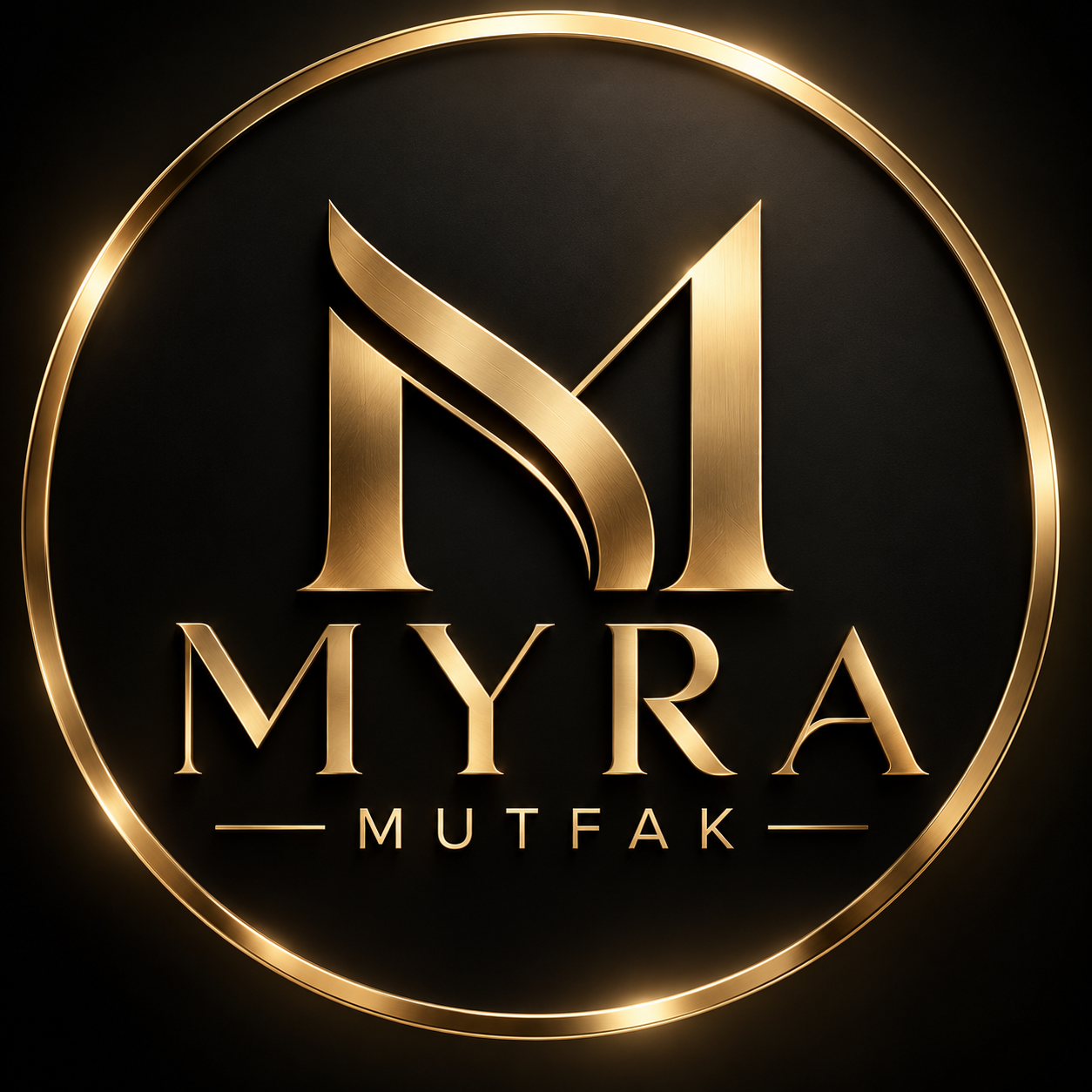 MYRA MUTFAK altın siyah amblemi